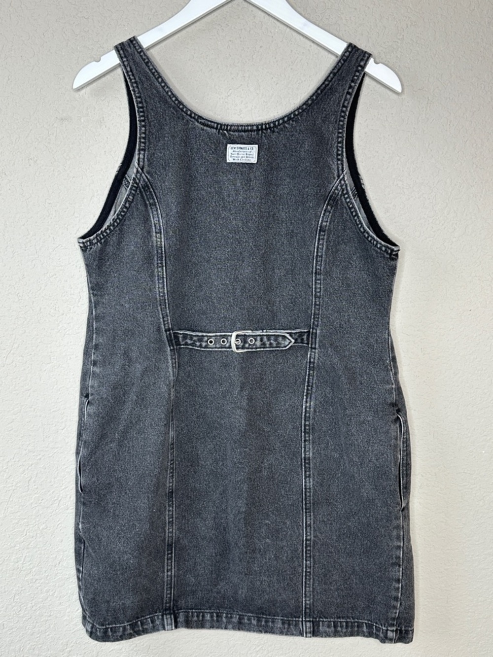 Levi's Women's Tuli Denim Mini Dress Size Large Black Stonewash '90s-Inspired - Picture 4 of 14